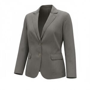 J. Jill Gray Cotton Blazer XS P Relaxed Minimalist Career Jacket Business Casual